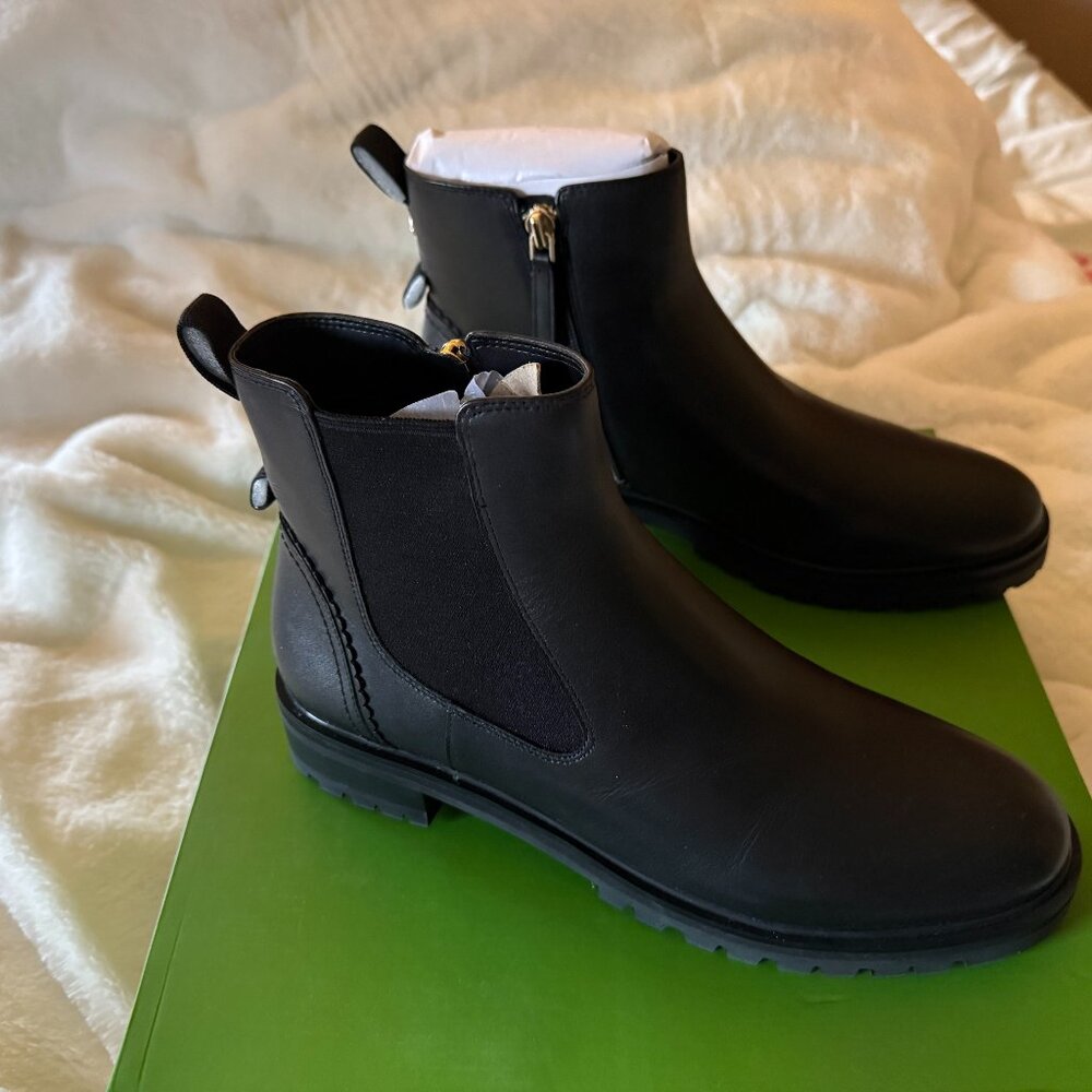 Kate Space black leather Everlee booties new size 9